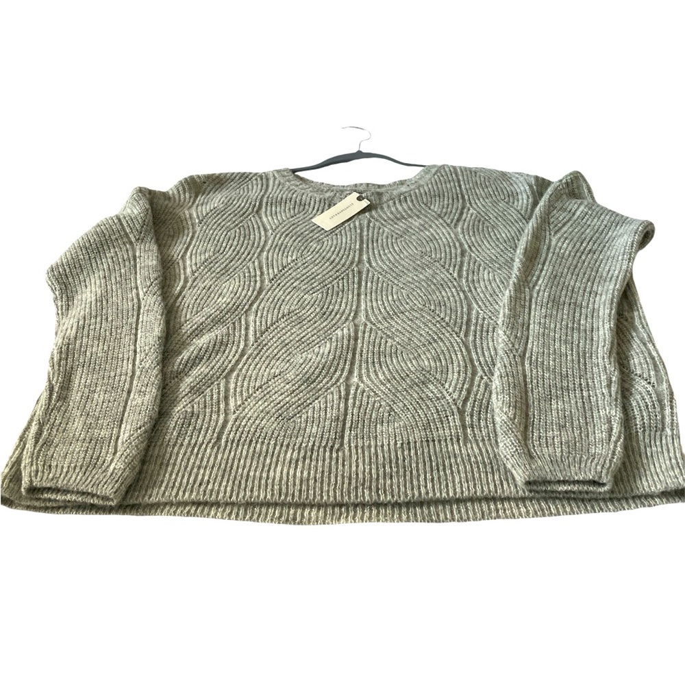 Anthropologie Grey Over Sized Crew Neck Sweater. Size: S. Perfect Condition.